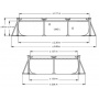 Прямоугольный дачный бассейн Intex Rectangular Frame 28270