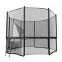 Батут с сеткой и лестницей UNIX line Black&Brown 8 ft outside