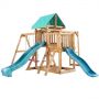 Игровая площадка с балконом, рукоходом и двумя горками Babygarden BG-PKG-BG10