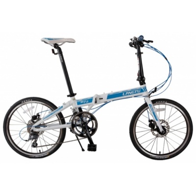 Складной велосипед Langtu K16 бело-синий - купить по специальной цене в интернет-магазине "Уют в доме"