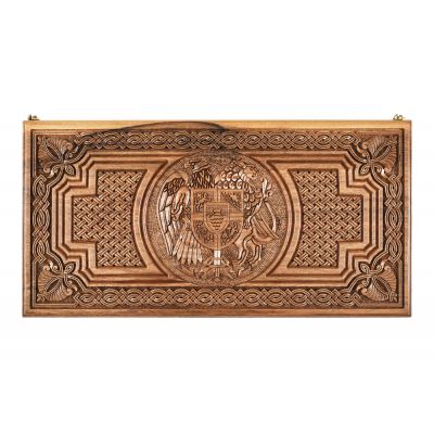 Нарды Haleyan kh056-6 «2 герба» 60 орех - купить по специальной цене в интернет-магазине "Уют в доме"