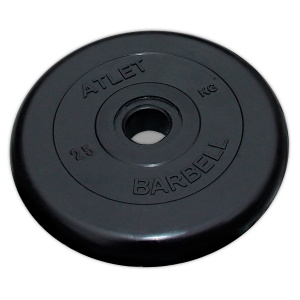 Диск обрезиненный для штанги MB Barbell MB-AtletB51-25