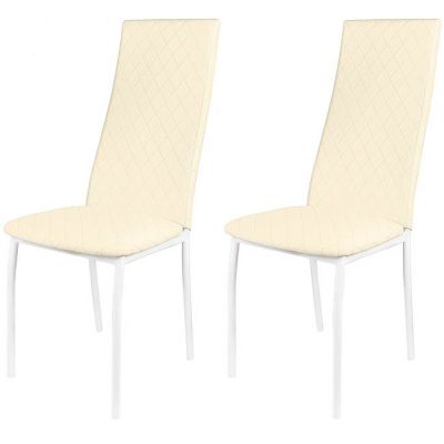 Табурет KETT-UP Hamburg LUX стеганный белый / бежевый - купить по специальной цене в интернет-магазине "Уют в доме"