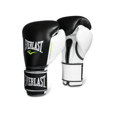 Боксерские перчатки Everlast Powerlock 16oz черные/белые/зеленые - купить по специальной цене в интернет-магазине "Уют в доме"