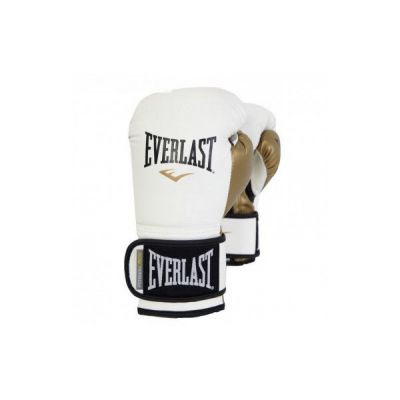 Боксерские перчатки Everlast Powerlock 8oz белый/золотой - купить по специальной цене в интернет-магазине "Уют в доме"
