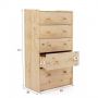 Комод деревянный 5 ящиков KETT-UP Eсо Rаst KU346.2
