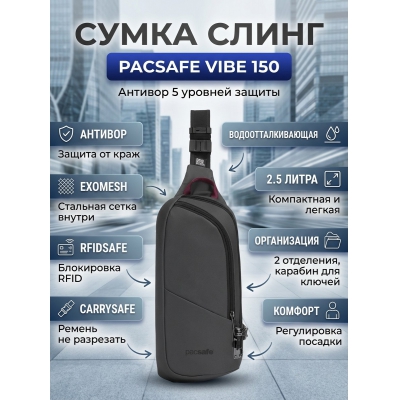 ���������� ����� Pacsafe Vibe 150 ����� - ������ �� ����������� ���� � ��������-�������� "��� � ����"