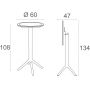 Стол пластиковый барный складной Siesta Contract Sky Folding Bar Table 60