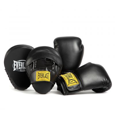 Боксерские перчатки Everlast 1910 PU черн. - купить по специальной цене в интернет-магазине "Уют в доме"