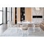 Обеденная группа на 4 персоны со стульями Милан 4SIS «Малага» каркас белый