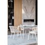 Обеденная группа на 4 персоны со стульями Милан 4SIS «Малага» каркас белый