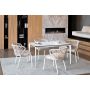 Обеденная группа на 4 персоны со стульями Милан 4SIS «Малага» каркас белый