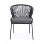 Стул плетеный из роупа 4SIS «Милан» каркас алюминий темно-серый (RAL7024) муар