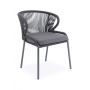 Стул плетеный из роупа 4SIS «Милан» каркас алюминий темно-серый (RAL7024) муар