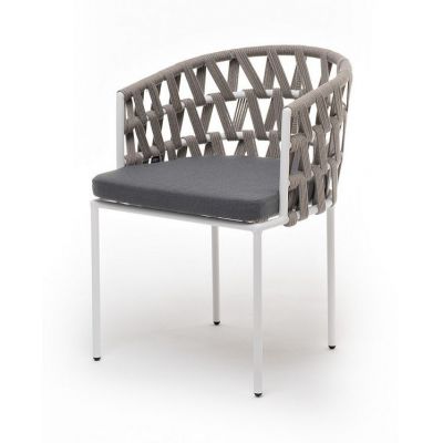 Садовое кресло 4SIS «Диего» каркас из стали белый муар - купить по специальной цене в интернет-магазине "Уют в доме"