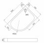 Угловой асимметричный душевой поддон Gemy ST20