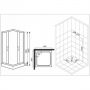 Душевая кабина угловая ESBANO ESD-8034