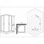 Душевая кабина угловая ESBANO ESR-8024