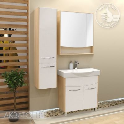 Шкаф для ванной Акватон Инфинити 76 ясень Коимбра - купить по специальной цене в интернет-магазине "Уют в доме"