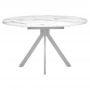 Стол круглый раскладной BRADEX HOME Rudolf 100-130 белый