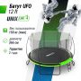 Батут с защитной сеткой и лестницей UNIX Line 12 ft UFO Green