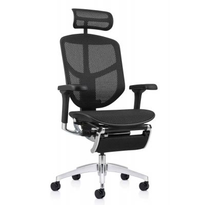 Эргономичное кресло Falto Enjoy Elite 2 с подножкой, черное - купить по специальной цене в интернет-магазине "Уют в доме"