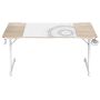 Стол компьютерный ZONE 51 TRINE 140 RGB Wood/White