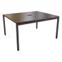 Стол для переговоров Multi-Office Steel с подрозетником 120х143, тёмный дуб/антрацит