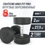 Гантель UNIX Fit PRO круглая обрезиненная 27,5 кг, 2 шт