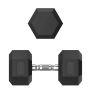 Гантель гексагональная UNIX Fit обрезиненная 27,5 кг, 2 шт