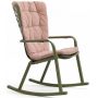 Кресло-качалка пластиковое с подушкой Nardi Folio, агава, розовый
