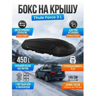 ������������� ���� Thule Force 3 L, ������, dual side, aeroskin, 450 � - ������ �� ����������� ���� � ��������-�������� "��� � ����"