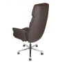 Кресло офисное Norden Bonno / коричневая кожа/алюминевая база