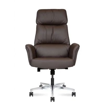 Кресло для руководителя Norden Bonno / коричневая кожа/алюминевая база - купить по специальной цене в интернет-магазине "Уют в доме"