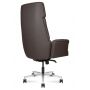 Кресло офисное Norden Bonno / коричневая кожа/алюминевая база