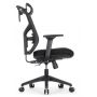 Кресло Falto STAR OFFICE ERGO 3 (3D поясничный упор,3D подлокотни 5D подголов, сетка, ткань, черный) STE-MF01-BK-5D