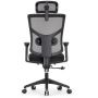 Кресло Falto STAR OFFICE ERGO 3 (3D поясничный упор,3D подлокотни 5D подголов, сетка, ткань, черный) STE-MF01-BK-5D