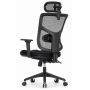 Кресло Falto STAR OFFICE ERGO 3 (3D поясничный упор,3D подлокотни 5D подголов, сетка, ткань, черный) STE-MF01-BK-5D