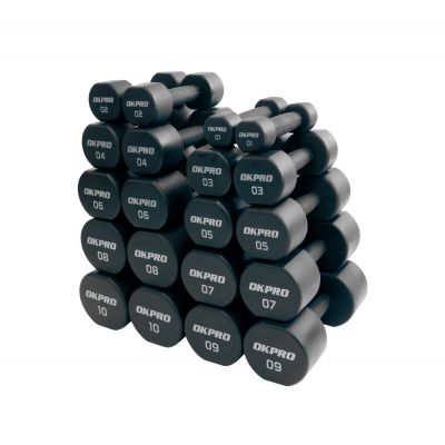 Гантель OKPRO OK1025C-1-10-G серый лого - купить по специальной цене в интернет-магазине "Уют в доме"