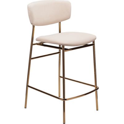 Табурет BRADEX HOME Elle кремовый с золотыми ножками - купить по специальной цене в интернет-магазине "Уют в доме"
