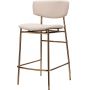 Стул полубарный BRADEX HOME Elle кремовый с золотыми ножками