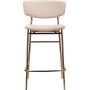 Стул полубарный BRADEX HOME Elle кремовый с золотыми ножками