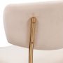 Стул полубарный BRADEX HOME Elle кремовый с золотыми ножками
