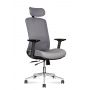 Кресло офисное Norden Cosmo black серая сетка, серая ткань