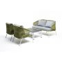 Лаунж-зона 4SIS Милан 4-местная плетеная, роуп салатовый меланж