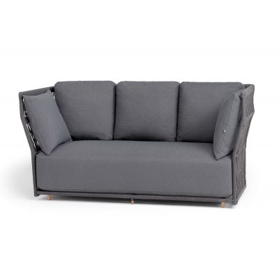 Дачный диван 4SIS Лугано плетеный из роупа, темно-серый - купить по специальной цене в интернет-магазине "Уют в доме"