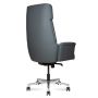 Кресло офисное Norden Bonno, серая кожа, алюминиевая база