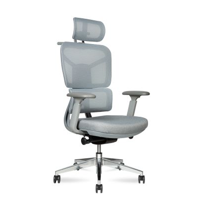 Эргономичное кресло Norden Michelin grey, серая сетка, алюминиевая база - купить по специальной цене в интернет-магазине "Уют в доме"