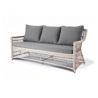 Дачный диван 4SIS Гранд Латте диван трехместный из искусственного ротанга, цвет бежевый - купить по специальной цене в интернет-магазине "Уют в доме"