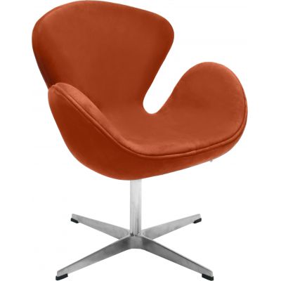 Эргономичное кресло BRADEX HOME SWAN STYLE CHAIR терракотовый, искусственная замша - купить по специальной цене в интернет-магазине "Уют в доме"
